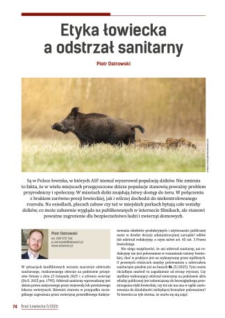 Etyka łowiecka a odstrzał sanitarny