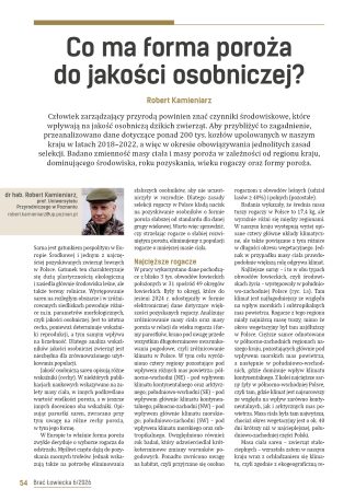 Co ma forma poroża do jakości osobniczej?