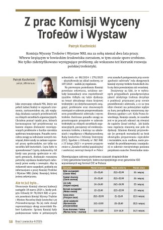 Z prac Komisji Wyceny Trofeów i Wystaw