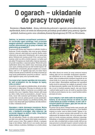 O ogarach – układanie do pracy tropowej