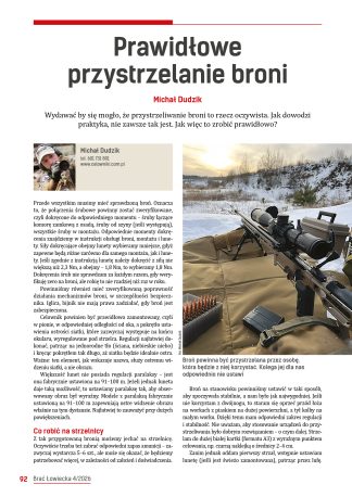 Prawidłowe przystrzelanie broni