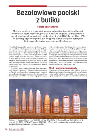 Bezołowiowe pociski z butiku