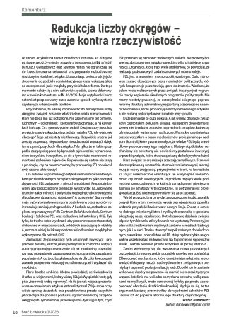 Redukcja liczby okręgów – wizje kontra rzeczywistość