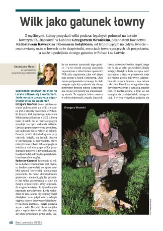 Wilk jako gatunek łowny