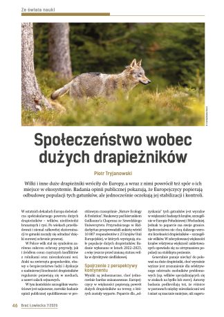 Społeczeństwo wobec dużych drapieżników