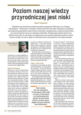 Poziom naszej wiedzy przyrodniczej jest niski
