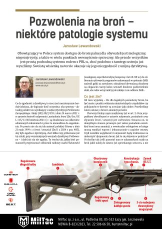 Pozwolenia na broń – niektóre patologie systemu