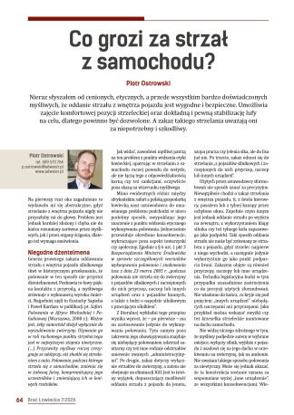 Co grozi za strzał z samochodu?