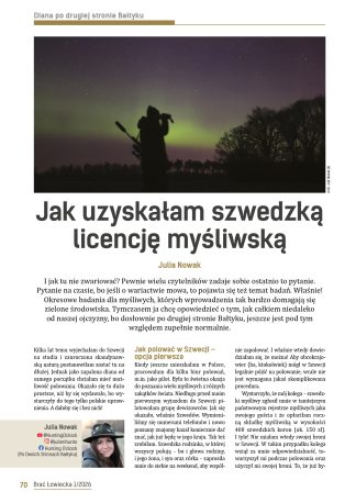 Jak uzyskałam szwedzką licencję myśliwską