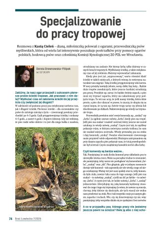 Specjalizowanie do pracy tropowej