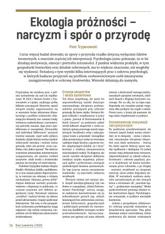 Ekologia próżności – narcyzm i spór o przyrodę