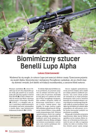 Biomimiczny sztucer Benelli Lupo Alpha