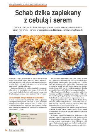 Schab dzika zapiekany z cebulą i serem