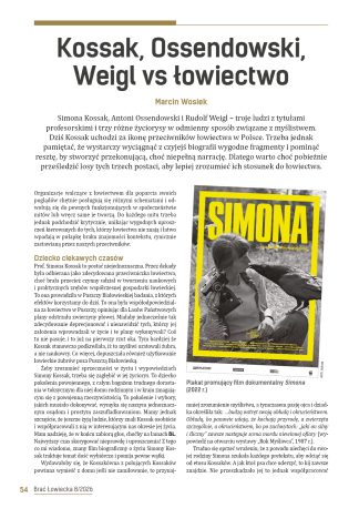 Kossak, Ossendowski, Weigl vs łowiectwo