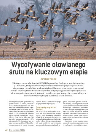 Wycofywanie ołowianego śrutu na kluczowym etapie