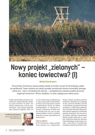 Nowy projekt „zielonych” – koniec łowiectwa?