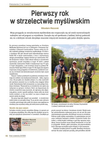 Pierwszy rok w strzelectwie myśliwskim