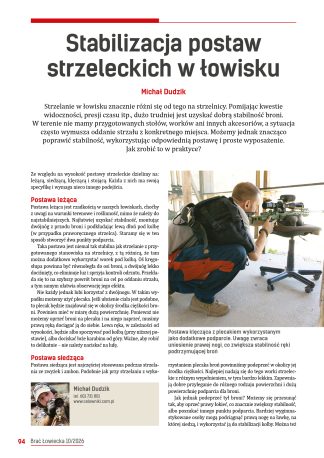 Stabilizacja postaw strzeleckich w łowisku