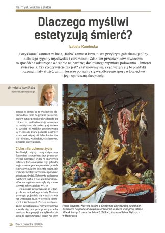Dlaczego myśliwi estetyzują śmierć?